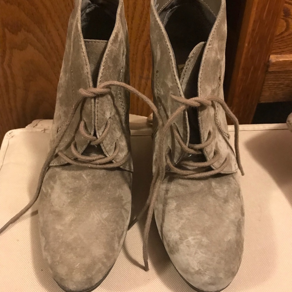 Nude booties never worn​